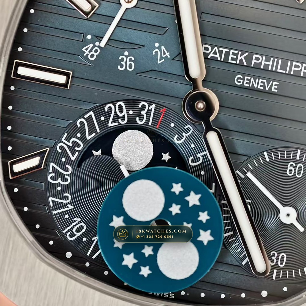 Patek Philippe Nautilus Moonphase & Power Reserve Geneva Atelier Spec Ref. 5712A — Studio Gallery Plate IV in 904L Stainless Steel Custom Architecture (116.7g Verified Mass, Patek Philippe Cal. 240 PS IRM C LU - 22K Gold Micro-Rotor)