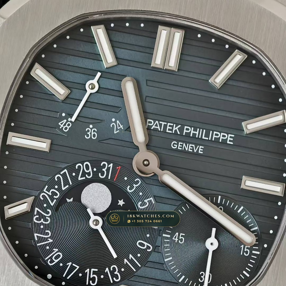 Patek Philippe Nautilus Moonphase & Power Reserve Geneva Atelier Spec Ref. 5712A — Studio Gallery Plate VII in 904L Stainless Steel Custom Architecture (116.7g Verified Mass, Patek Philippe Cal. 240 PS IRM C LU - 22K Gold Micro-Rotor)