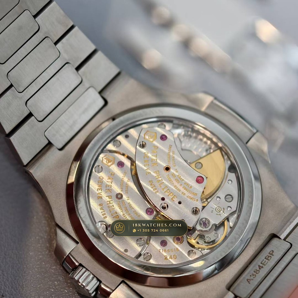 Patek Philippe Nautilus Moonphase & Power Reserve Geneva Atelier Spec Ref. 5712A — Studio Gallery Plate VIII in 904L Stainless Steel Custom Architecture (116.7g Verified Mass, Patek Philippe Cal. 240 PS IRM C LU - 22K Gold Micro-Rotor)