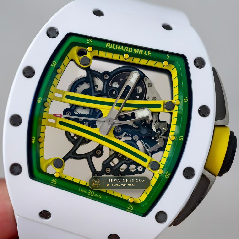 Richard Mille RM 61-01 Yohan Blake Asymmetric Monte-Carlo Showroom Spec — Studio Gallery Plate III in Carbon TPT & Grade 5 Titanium (55.8g Verified Mass, Richard Mille Cal. RMUL2 Free-Sprung Skeleton)