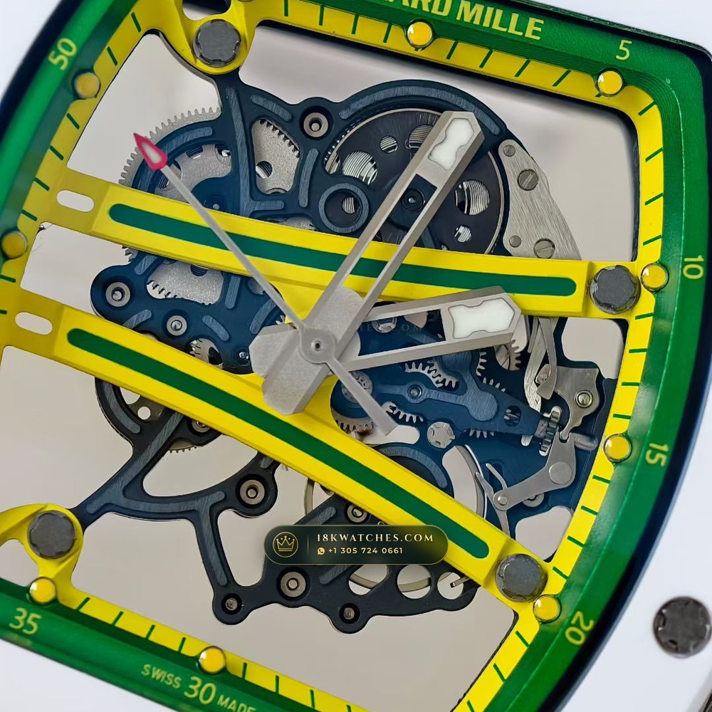 Richard Mille RM 61-01 Yohan Blake Asymmetric Monte-Carlo Showroom Spec — Studio Gallery Plate IV in Carbon TPT & Grade 5 Titanium (55.8g Verified Mass, Richard Mille Cal. RMUL2 Free-Sprung Skeleton)