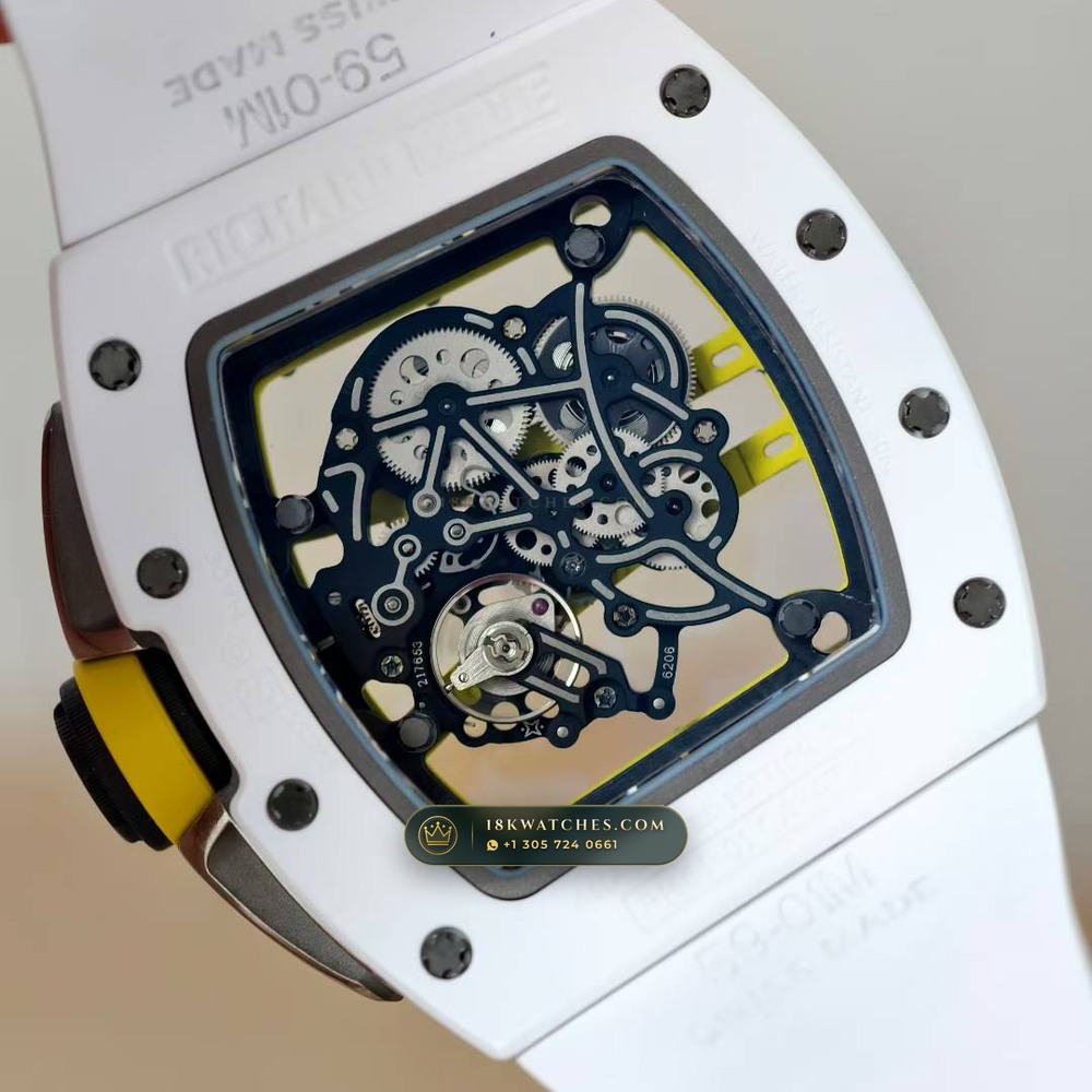 Richard Mille RM 61-01 Yohan Blake Asymmetric Monte-Carlo Showroom Spec — Studio Gallery Plate VII in Carbon TPT & Grade 5 Titanium (55.8g Verified Mass, Richard Mille Cal. RMUL2 Free-Sprung Skeleton)