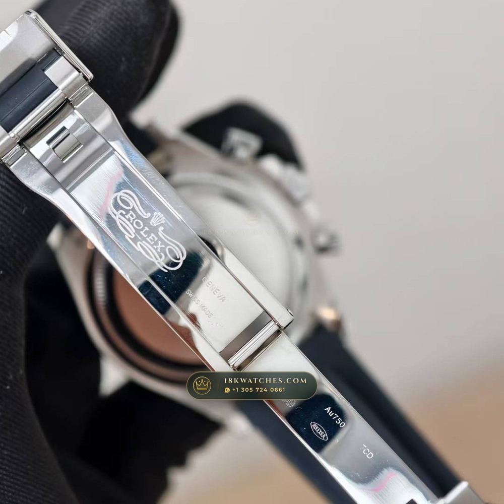 Rolex Cosmograph Daytona Ghost Sunray Grey & Black Subdials on Oysterflex 18K White Gold Ref. 126519LN — Studio Gallery Plate VI in 18K White Gold Au750 (160.5g Verified Mass, Rolex Manufacture Cal. 4131 - 72h Power Reserve)