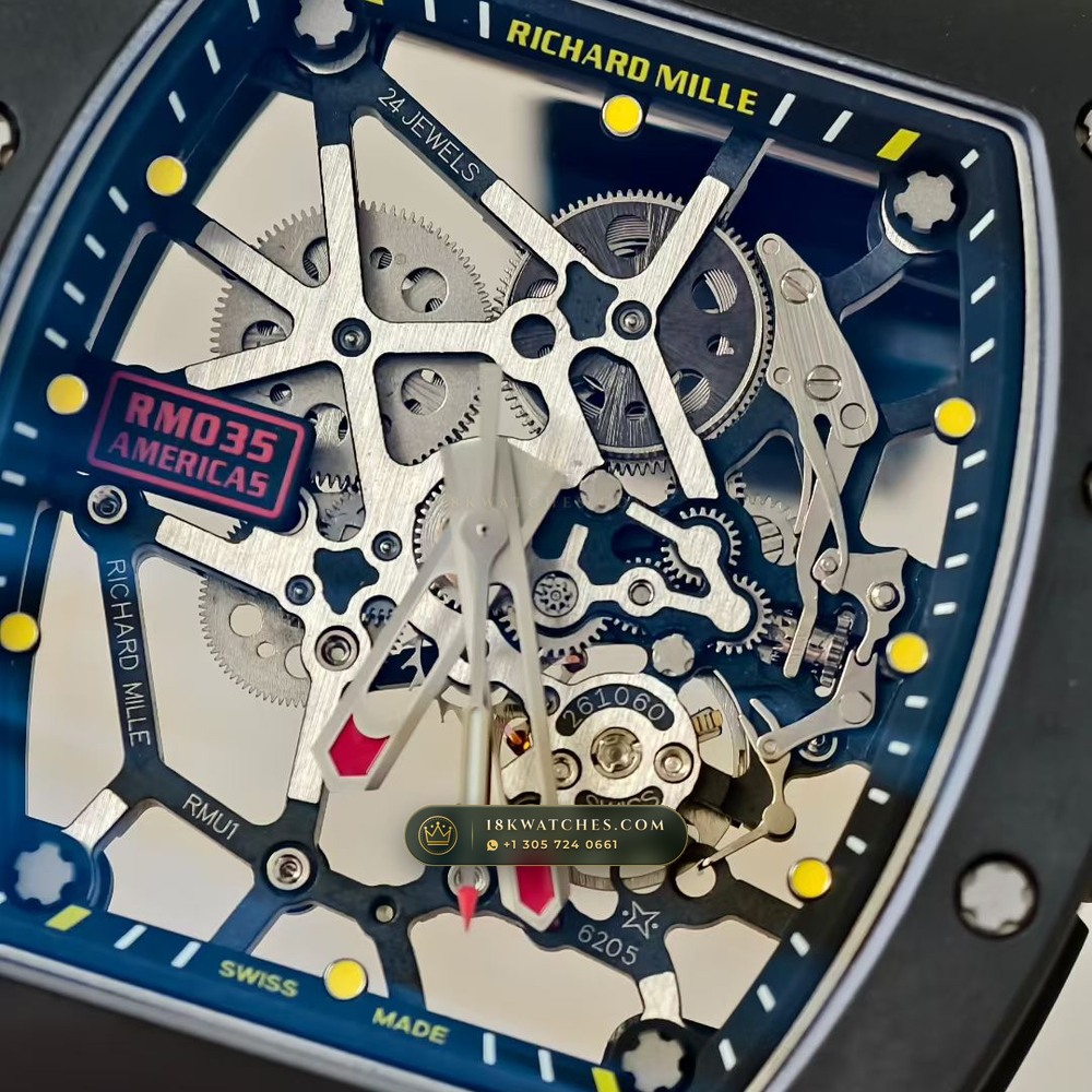 Richard Mille RM 35-02 Rafael Nadal Automatic Americas Limited Edition Ref. RM 035 — Studio Gallery Plate IV in Carbon TPT & Grade 5 Titanium (50.7g Verified Mass, Richard Mille Cal. RMAL1 Variable-Geometry Rotor)