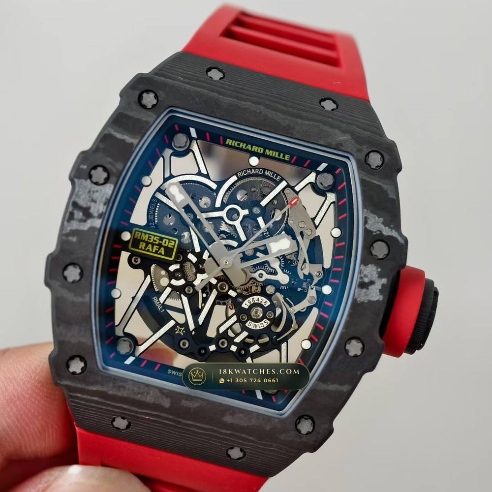 Richard Mille RM 35-02 Rafael Nadal Automatic Master Watchmaker Spec — Studio Gallery Plate III in Carbon TPT & Grade 5 Titanium (50.3g Verified Mass, Richard Mille Cal. RMAL1 Variable-Geometry Rotor)
