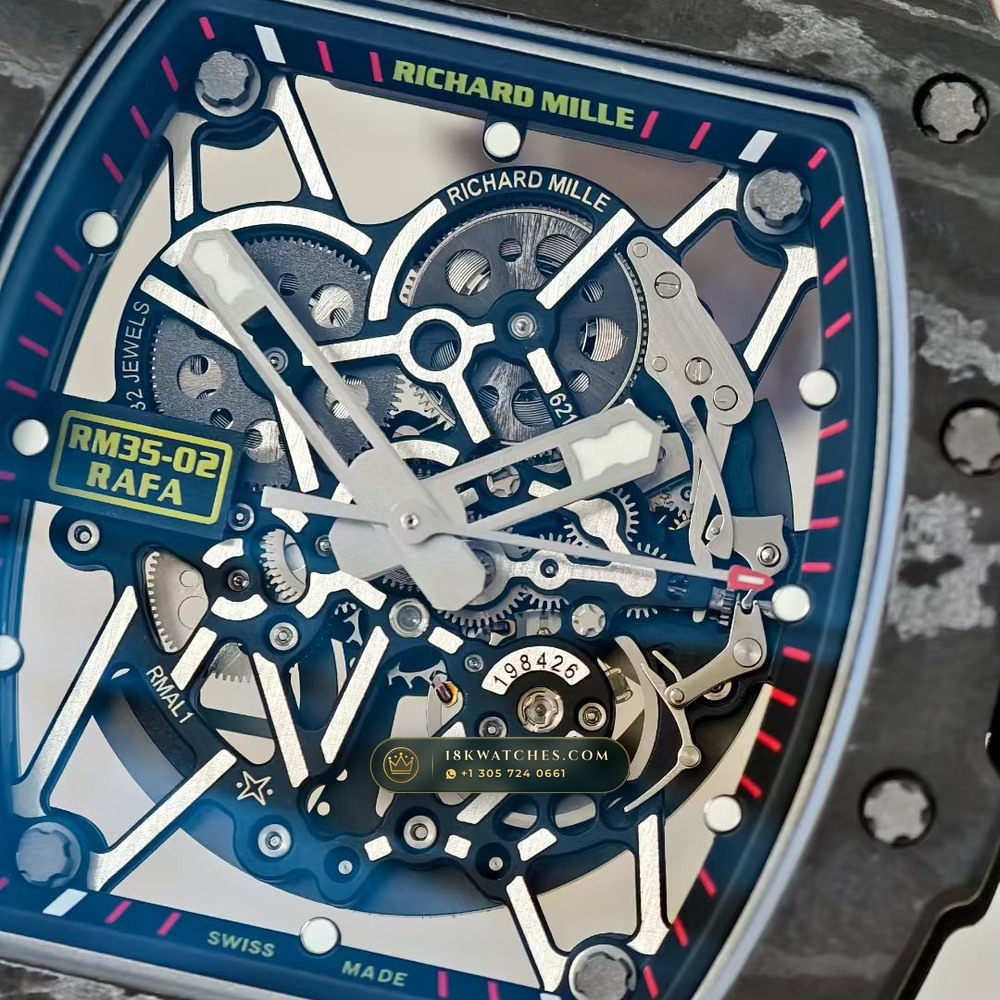Richard Mille RM 35-02 Rafael Nadal Automatic Master Watchmaker Spec — Studio Gallery Plate IV in Carbon TPT & Grade 5 Titanium (50.3g Verified Mass, Richard Mille Cal. RMAL1 Variable-Geometry Rotor)