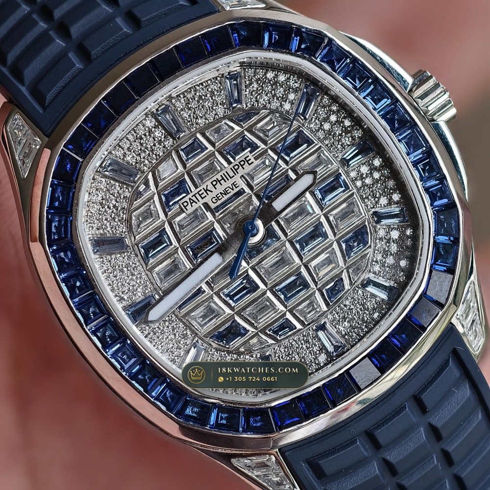 Patek Philippe Aquanaut Luce Haute Joaillerie Diamond-Set Bezel 18K White Gold Ref. 5268/461G-001 — Studio Gallery Plate IV in 18K White Gold Au750 (114.5g Verified Mass, Patek Philippe Cal. 26-330 S C - 21K Gold Rotor)