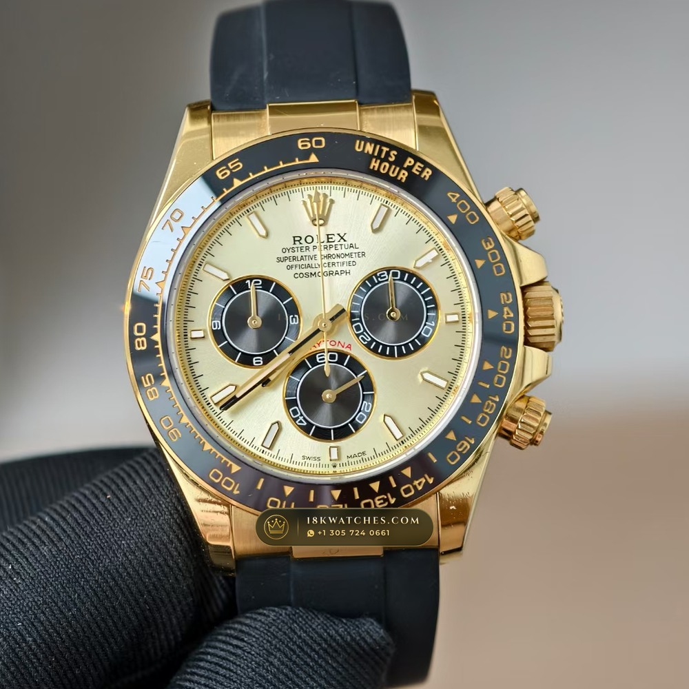 Rolex Cosmograph Daytona 18K Yellow Gold Deep Crystal Optics Ref. 126518