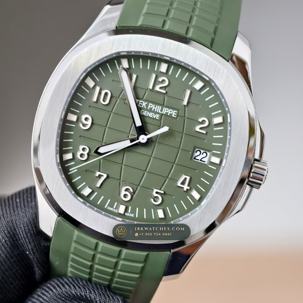 Patek Philippe Aquanaut Jumbo 42.2mm 18K White Gold Zurich Collector Spec Ref. 5168G — Studio Gallery Plate III in 18K White Gold Au750 (120.9g Verified Mass, Patek Philippe Cal. 324 S C - 21K Gold Rotor)