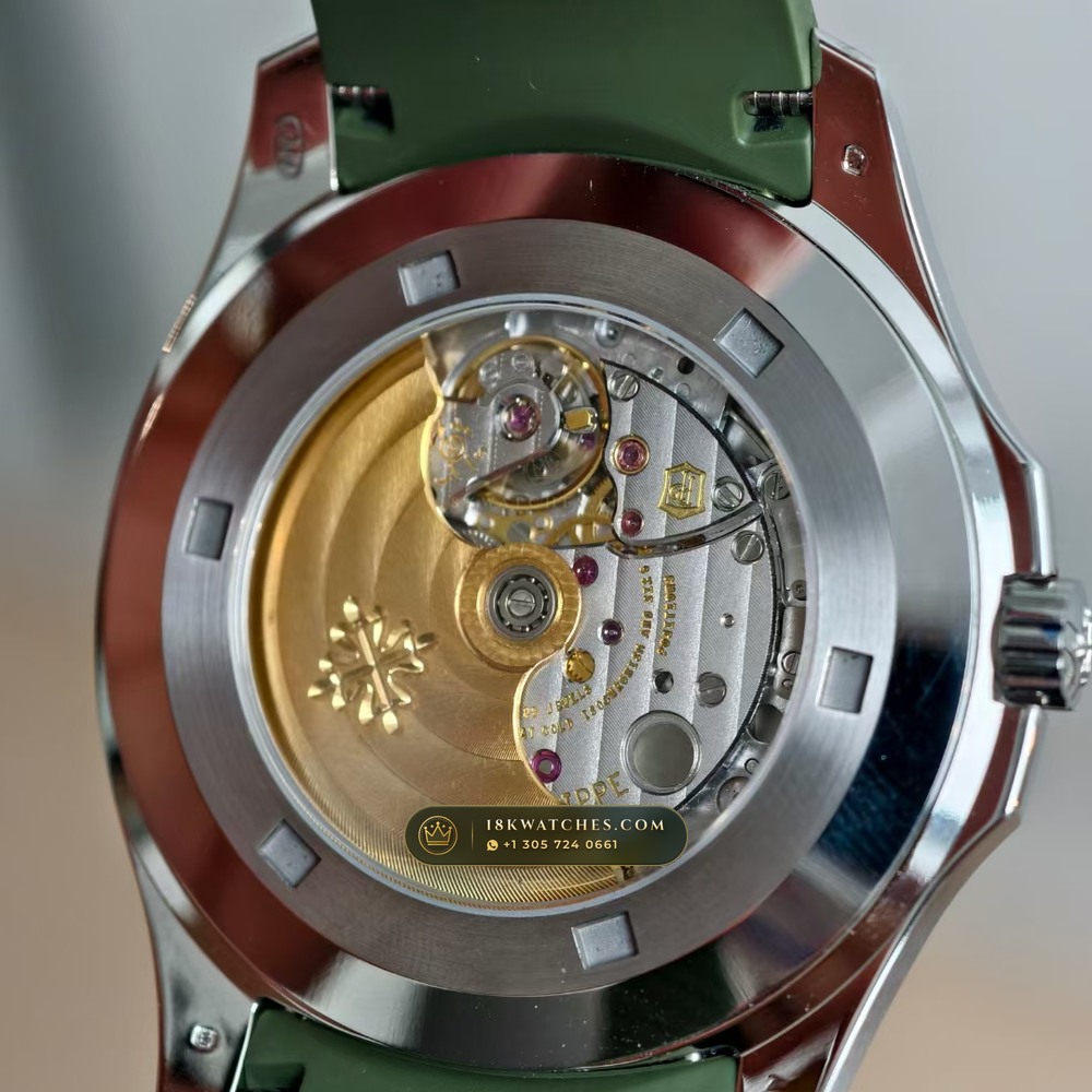 Patek Philippe Aquanaut Jumbo 42.2mm 18K White Gold Zurich Collector Spec Ref. 5168G — Studio Gallery Plate VI in 18K White Gold Au750 (120.9g Verified Mass, Patek Philippe Cal. 324 S C - 21K Gold Rotor)