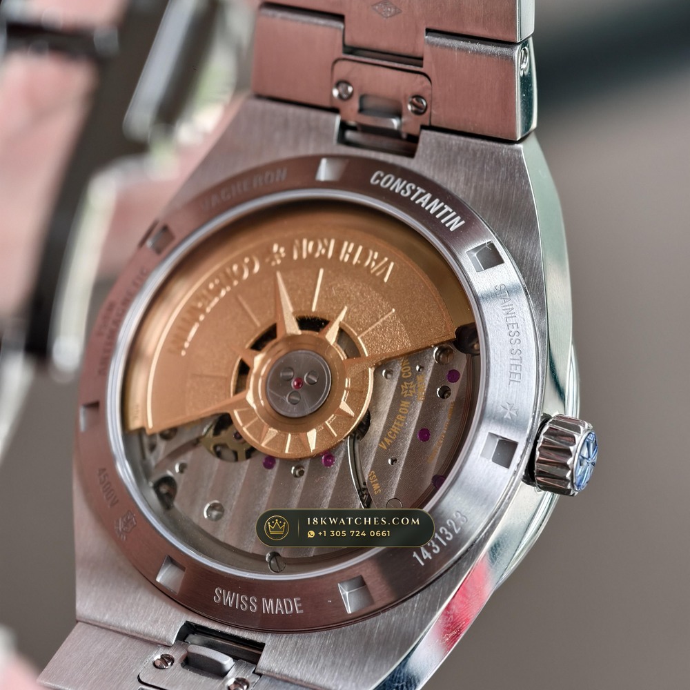 Vacheron Constantin Overseas Self-Winding 41mm Ref. 4500V/110A-B128 — Studio Gallery Plate VII in 904L Stainless Steel Custom Architecture (152.1g Verified Mass, Vacheron Constantin Cal. 5100 - 22K Gold Maltese Rotor)