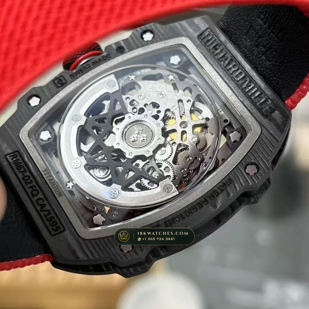 Richard Mille RM 67-02 Automatic Extra-Flat Hand-Chamfered Bevel Spec — Studio Gallery Plate VI in Carbon TPT & Grade 5 Titanium (33.3g Verified Mass, Richard Mille Cal. CRMA7 Skeletonized Titanium)