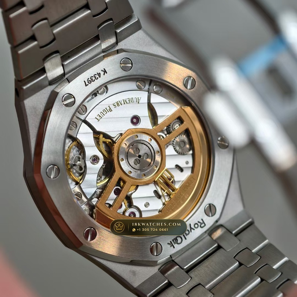 Audemars Piguet Royal Oak Selfwinding 41mm Sunray Emerald / Khaki Green Dial Ref. 15510ST — Studio Gallery Plate VII in 904L Stainless Steel Custom Architecture (166.6g Verified Mass, Audemars Piguet Cal. 4302 - 70h Power Reserve)