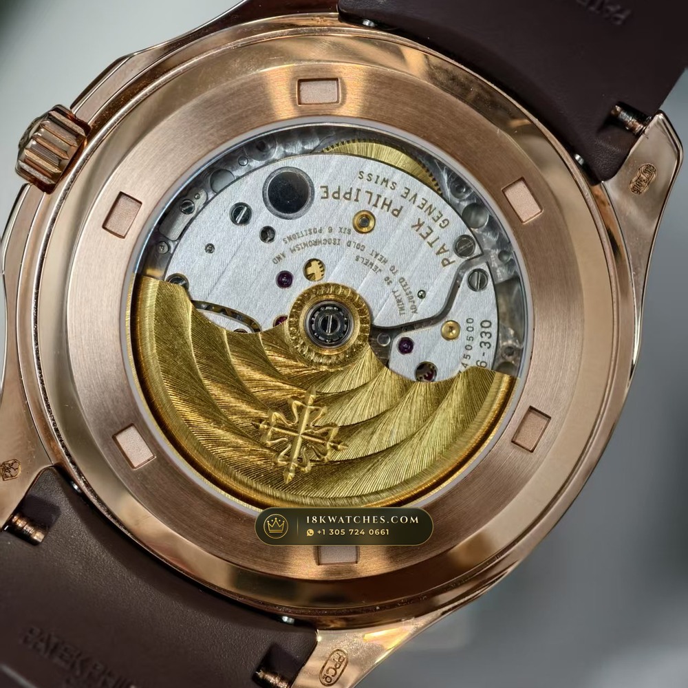 Patek Philippe Aquanaut Extra-Large Self-Winding 18K Rose Gold Master Watchmaker Spec Ref. 5167R — Studio Gallery Plate V in 18K Rose Gold Au750 (108.6g Verified Mass, Patek Philippe Cal. 324 S C - 21K Gold Rotor)