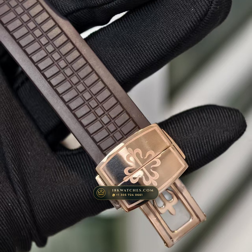 Patek Philippe Aquanaut Extra-Large Self-Winding 18K Rose Gold Master Watchmaker Spec Ref. 5167R — Studio Gallery Plate VI in 18K Rose Gold Au750 (108.6g Verified Mass, Patek Philippe Cal. 324 S C - 21K Gold Rotor)