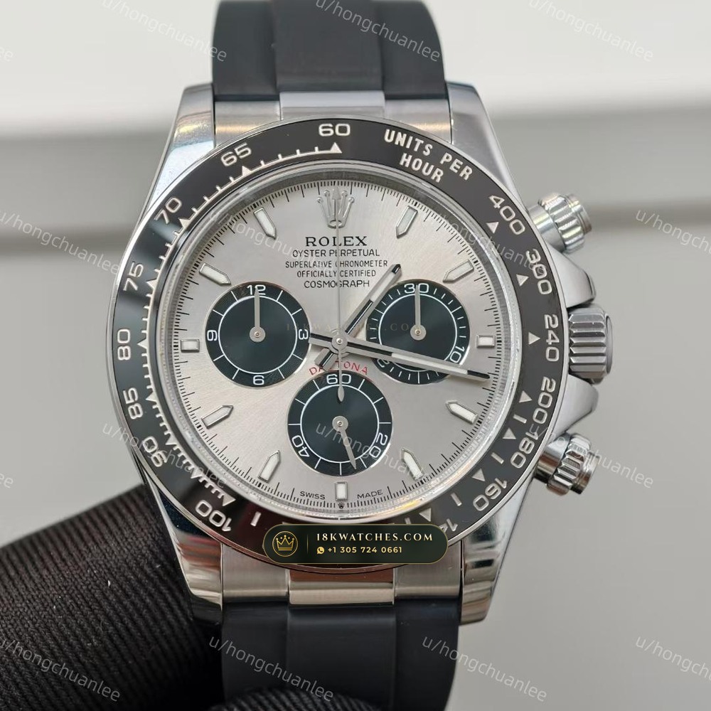 Rolex Cosmograph Daytona Cement Grey & Ice Blue Dial 950 Platinum Ref. 126506