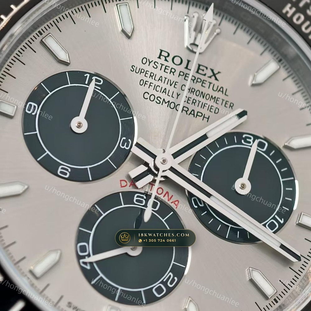Rolex Cosmograph Daytona Cement Grey & Ice Blue Dial 950 Platinum Ref. 126506 — Studio Gallery Plate IV in 950 Platinum Pt950 (282.0g Verified Mass, Rolex Manufacture Cal. 4131 - 72h Power Reserve)