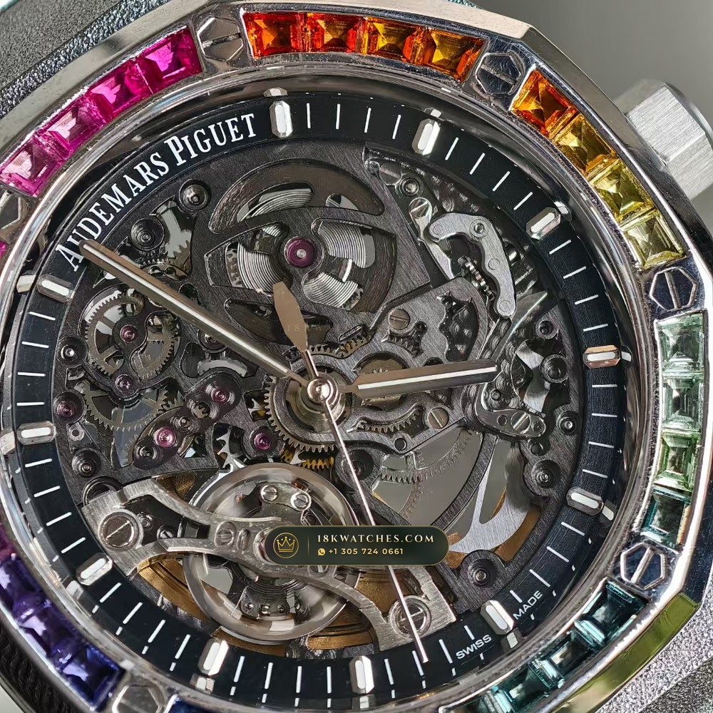 Audemars Piguet Royal Oak Double Balance Wheel Openworked 41mm 18K White Gold Ref. 15412BC — Studio Gallery Plate IV in 18K White Gold Au750 (224.8g Verified Mass, Audemars Piguet Cal. 3132 Dual-Balance Openworked)