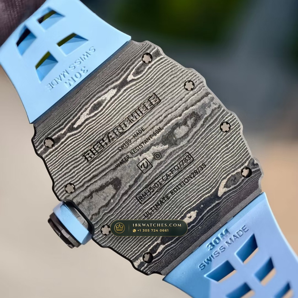 Richard Mille RM 35-01 Rafael Nadal Manual Winding Monte-Carlo Showroom Spec — Studio Gallery Plate VI in Carbon TPT & Grade 5 Titanium (50.6g Verified Mass, Richard Mille Cal. RMUL3 Grade 5 Titanium Skeleton)