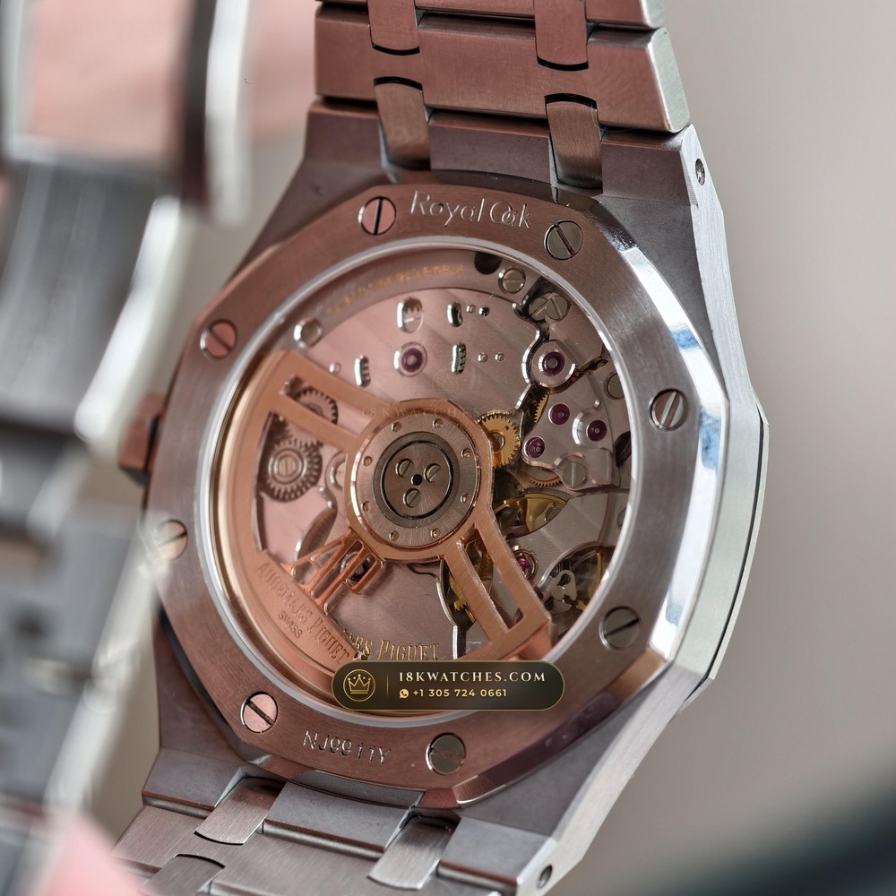 Audemars Piguet Royal Oak Selfwinding 41mm Custom Tapestry Dial 22K Gold Rotor Ref. 15510ST — Studio Gallery Plate VII in 904L Stainless Steel Custom Architecture (166.4g Verified Mass, Audemars Piguet Cal. 4302 - 70h Power Reserve)