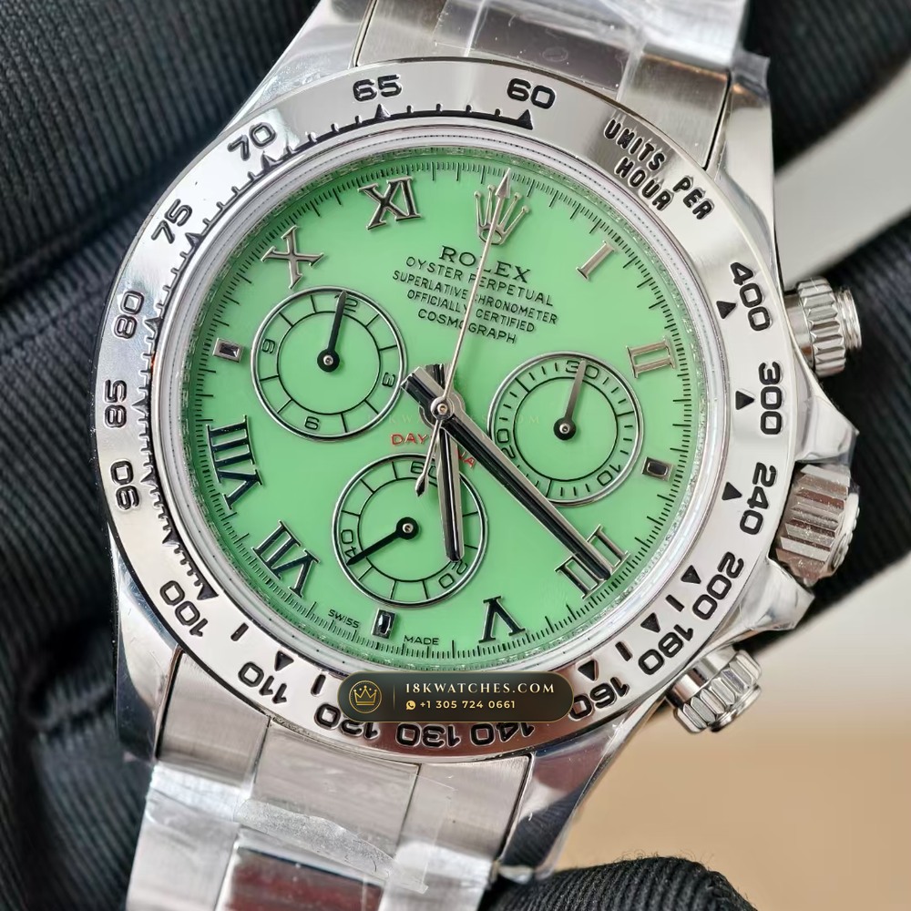 Rolex Cosmograph Daytona Beach Roman Mother-of-Pearl Dial 18K White Gold Ref. 116519 — Studio Gallery Plate III in 18K White Gold Au750 (139.0g Verified Mass, Rolex Manufacture Cal. 4130 - 72h Power Reserve)