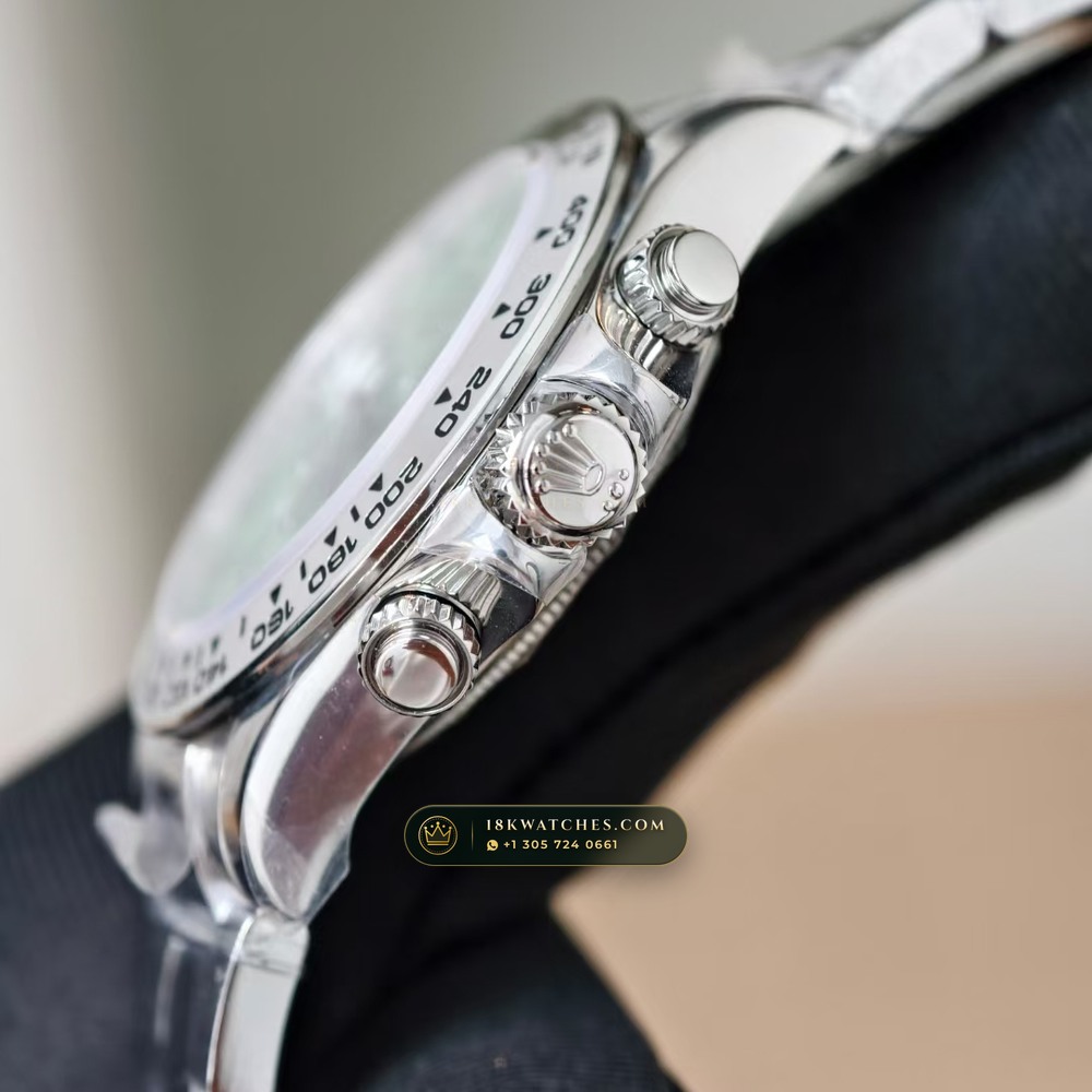 Rolex Cosmograph Daytona Beach Roman Mother-of-Pearl Dial 18K White Gold Ref. 116519 — Studio Gallery Plate V in 18K White Gold Au750 (139.0g Verified Mass, Rolex Manufacture Cal. 4130 - 72h Power Reserve)