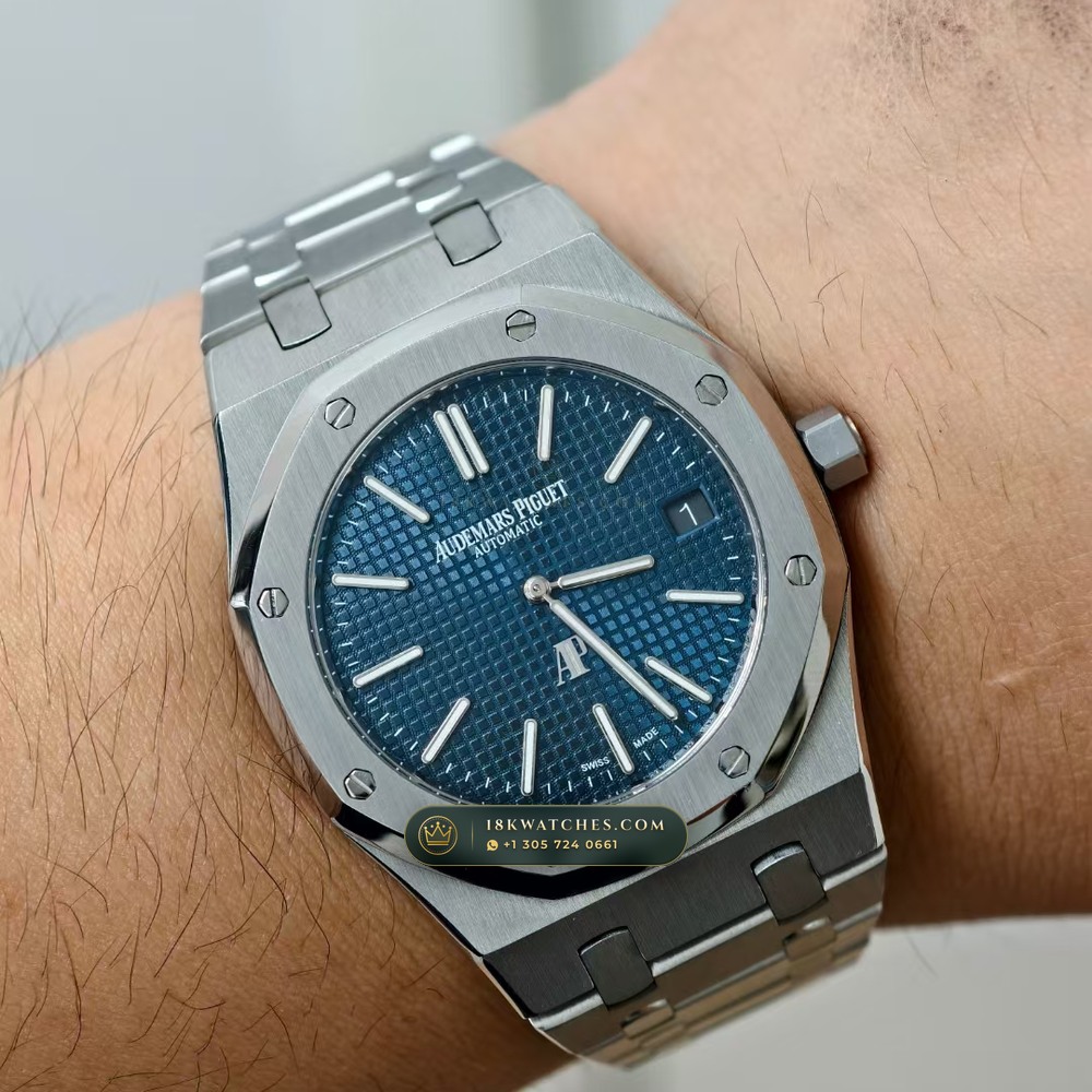 Audemars Piguet Royal Oak Jumbo Extra-Thin 39mm Vendome Salon Spec Ref. 15202ST — Studio Gallery Plate VIII in 904L Stainless Steel Custom Architecture (103.6g Verified Mass, Audemars Piguet Cal. 2121 Ultra-Thin)