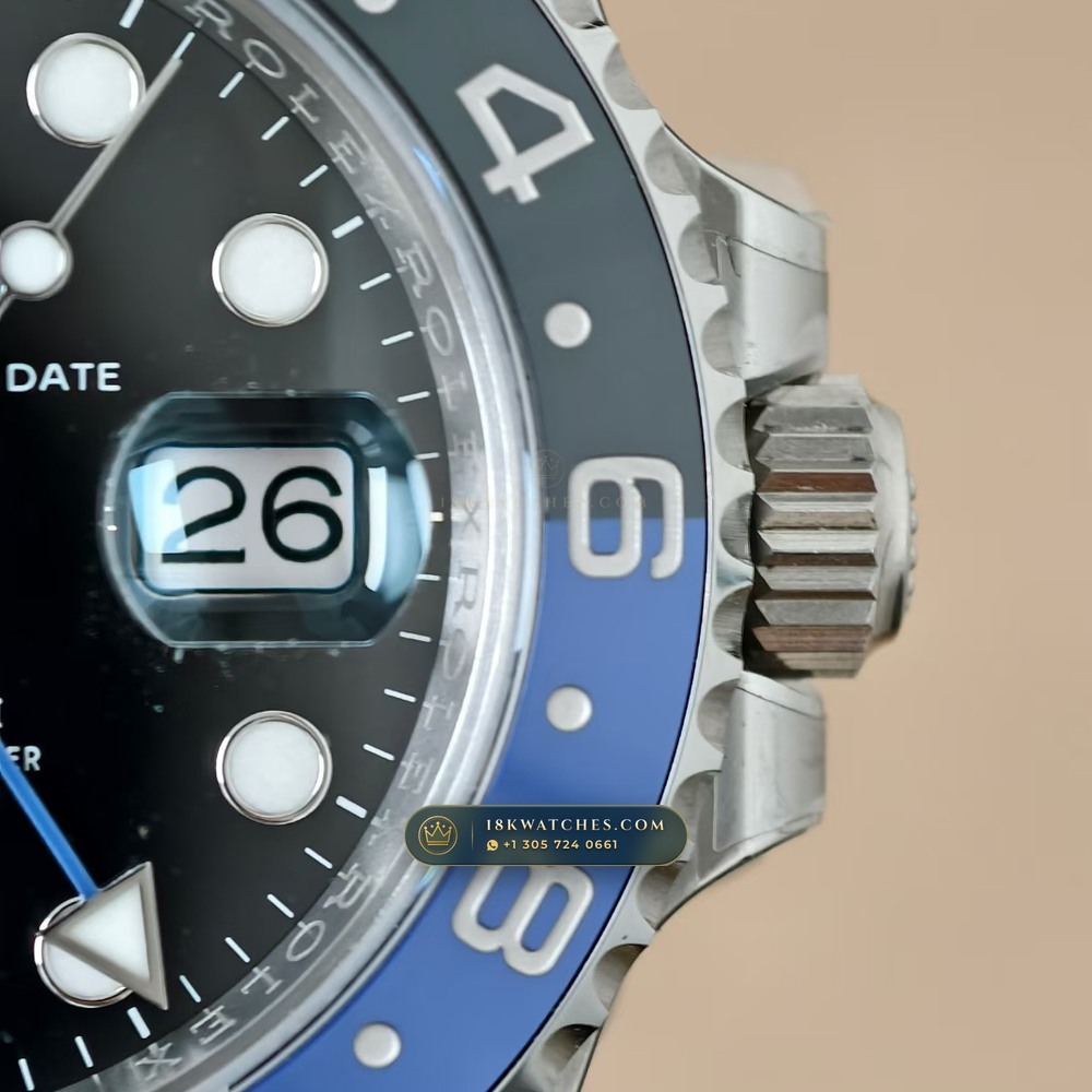Rolex GMT-Master II Batman Blue & Black Oyster Ref. 126710BLNR — Studio Gallery Plate IV in 904L Stainless Steel Custom Architecture (143.7g Verified Mass, Rolex Manufacture Cal. 3285 - 70h Power Reserve)