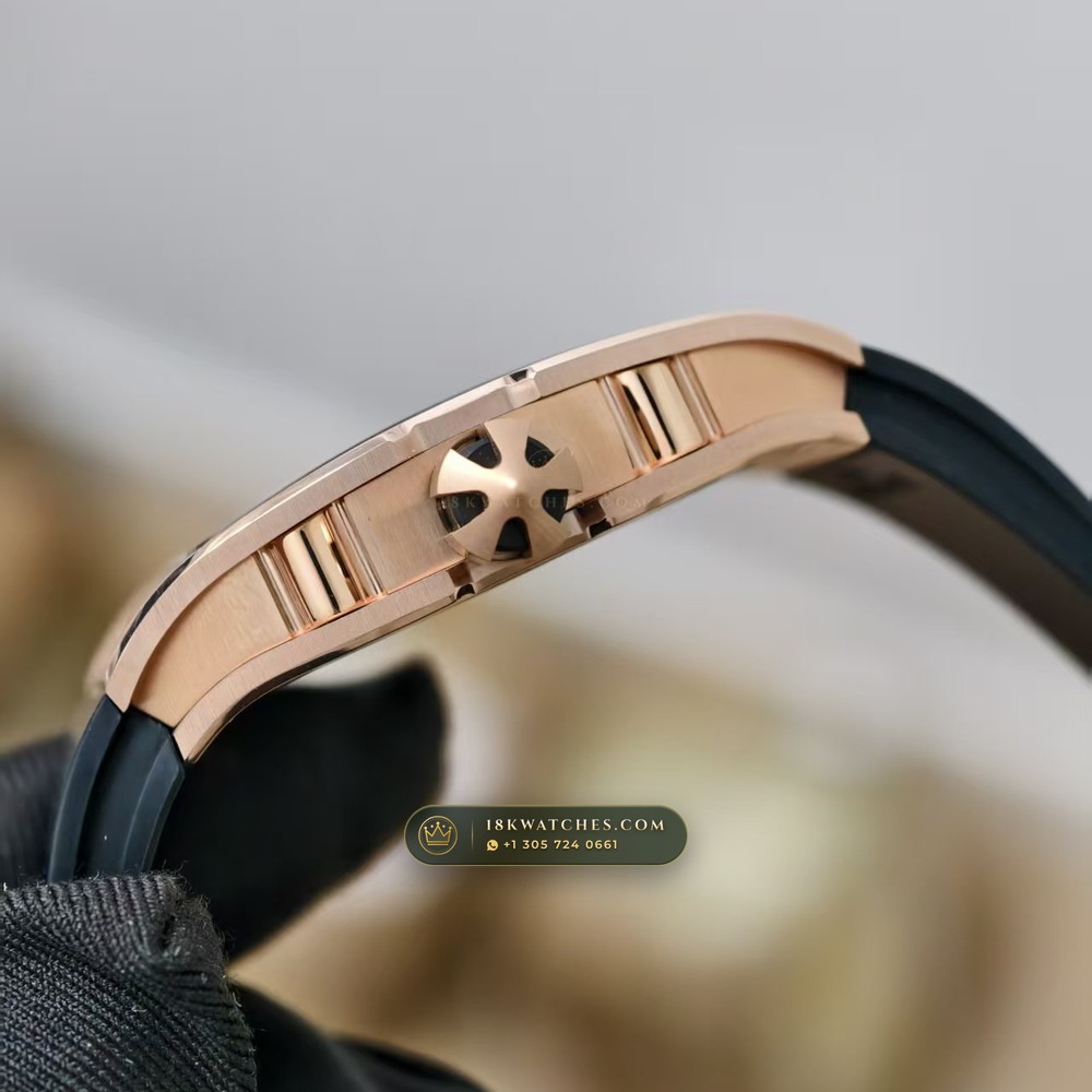 Richard Mille RM 61-01 Yohan Blake Asymmetric 18K Rose Gold — Studio Gallery Plate IV in 18K Rose Gold Au750 (98.3g Verified Mass, Richard Mille Cal. RMUL2 Free-Sprung Skeleton)
