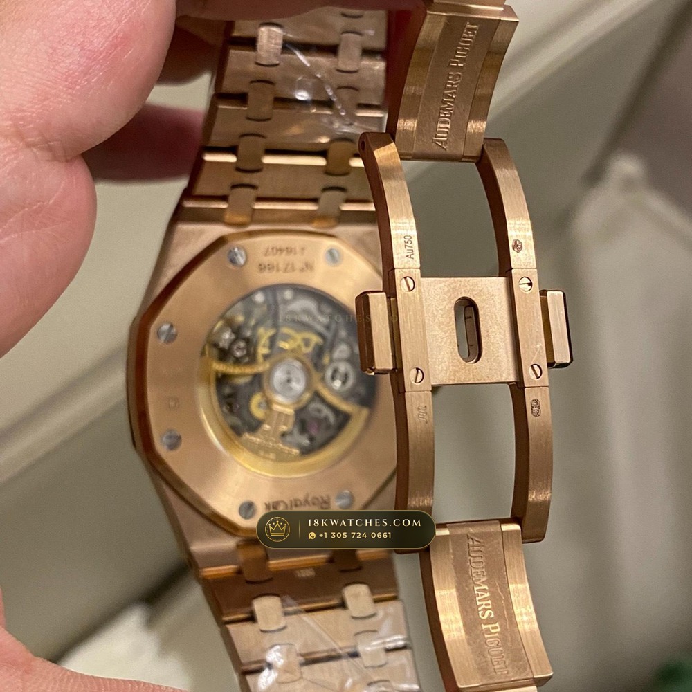 Audemars Piguet Royal Oak Double Balance Wheel Openworked 41mm 18K Rose Gold Ref. 15407OR — Studio Gallery Plate VII in 18K Rose Gold Au750 (224.7g Verified Mass, Audemars Piguet Cal. 3132 Dual-Balance Openworked)