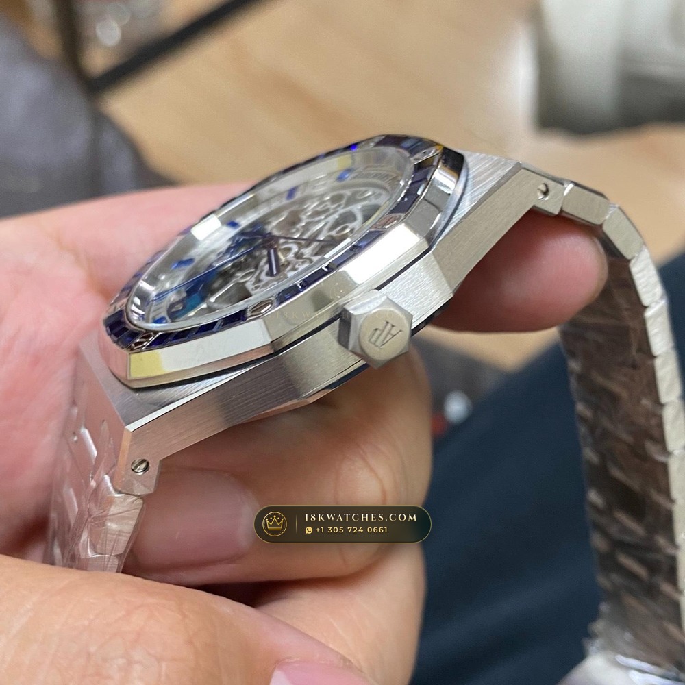 Audemars Piguet Royal Oak Double Balance Wheel Openworked 41mm 18K White Gold Ref. 15412BC.SS.1220BC.02 — Studio Gallery Plate IV in 18K White Gold Au750 (224.6g Verified Mass, Audemars Piguet Cal. 3132 Dual-Balance Openworked)