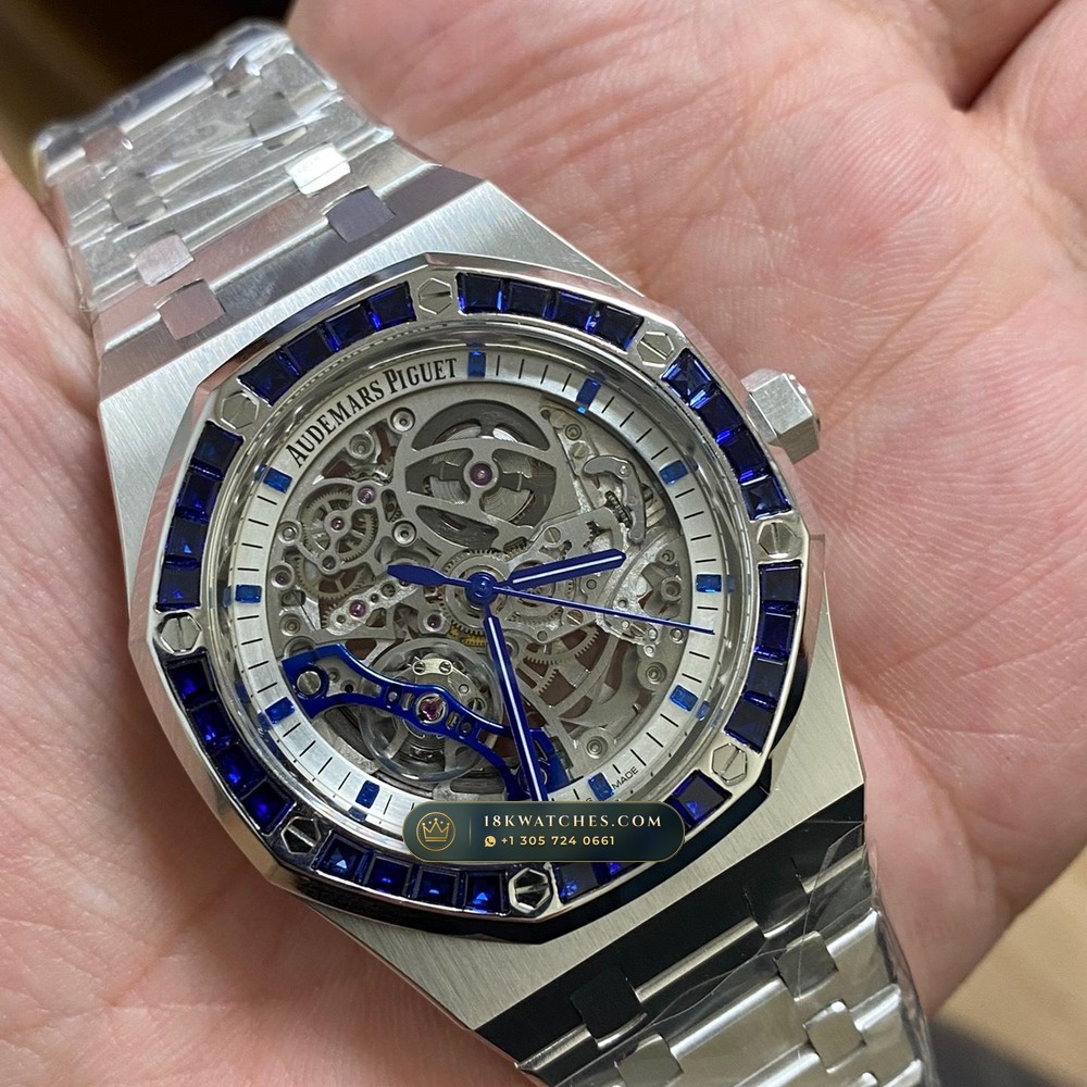 Audemars Piguet Royal Oak Double Balance Wheel Openworked 41mm 18K White Gold Ref. 15412BC.SS.1220BC.02 — Studio Gallery Plate VII in 18K White Gold Au750 (224.6g Verified Mass, Audemars Piguet Cal. 3132 Dual-Balance Openworked)
