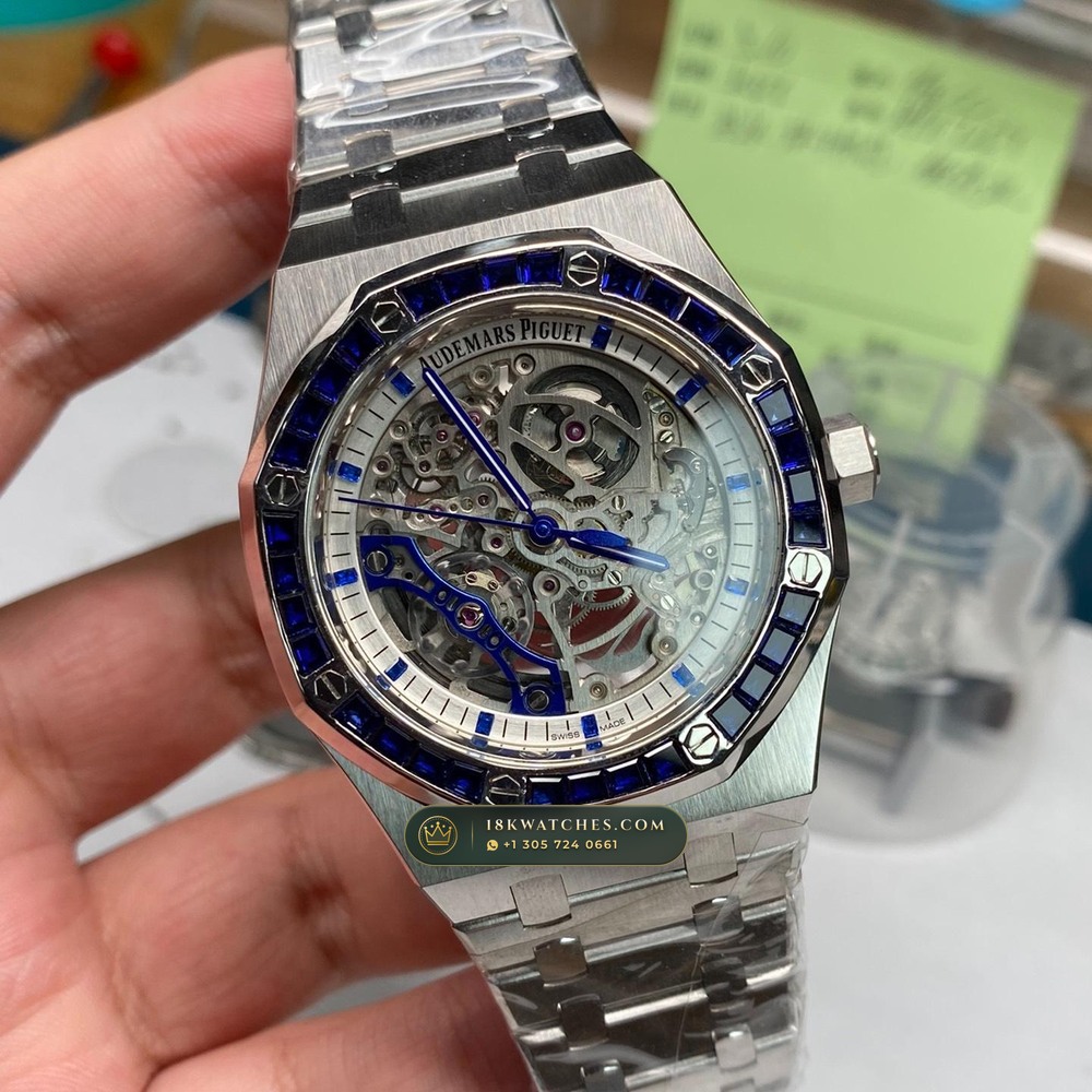 Audemars Piguet Royal Oak Double Balance Wheel Openworked 41mm 18K White Gold Ref. 15412BC.SS.1220BC.02 — Studio Gallery Plate VIII in 18K White Gold Au750 (224.6g Verified Mass, Audemars Piguet Cal. 3132 Dual-Balance Openworked)