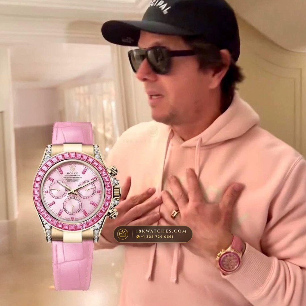 Rolex Cosmograph Daytona Barbie Pink Opal & Ruby 18K Yellow Gold Deep Crystal Optics Ref. 126538TBR — Studio Gallery Plate VI in 18K Yellow Gold Au750 (160.1g Verified Mass, Rolex Manufacture Cal. 4131 - 72h Power Reserve)