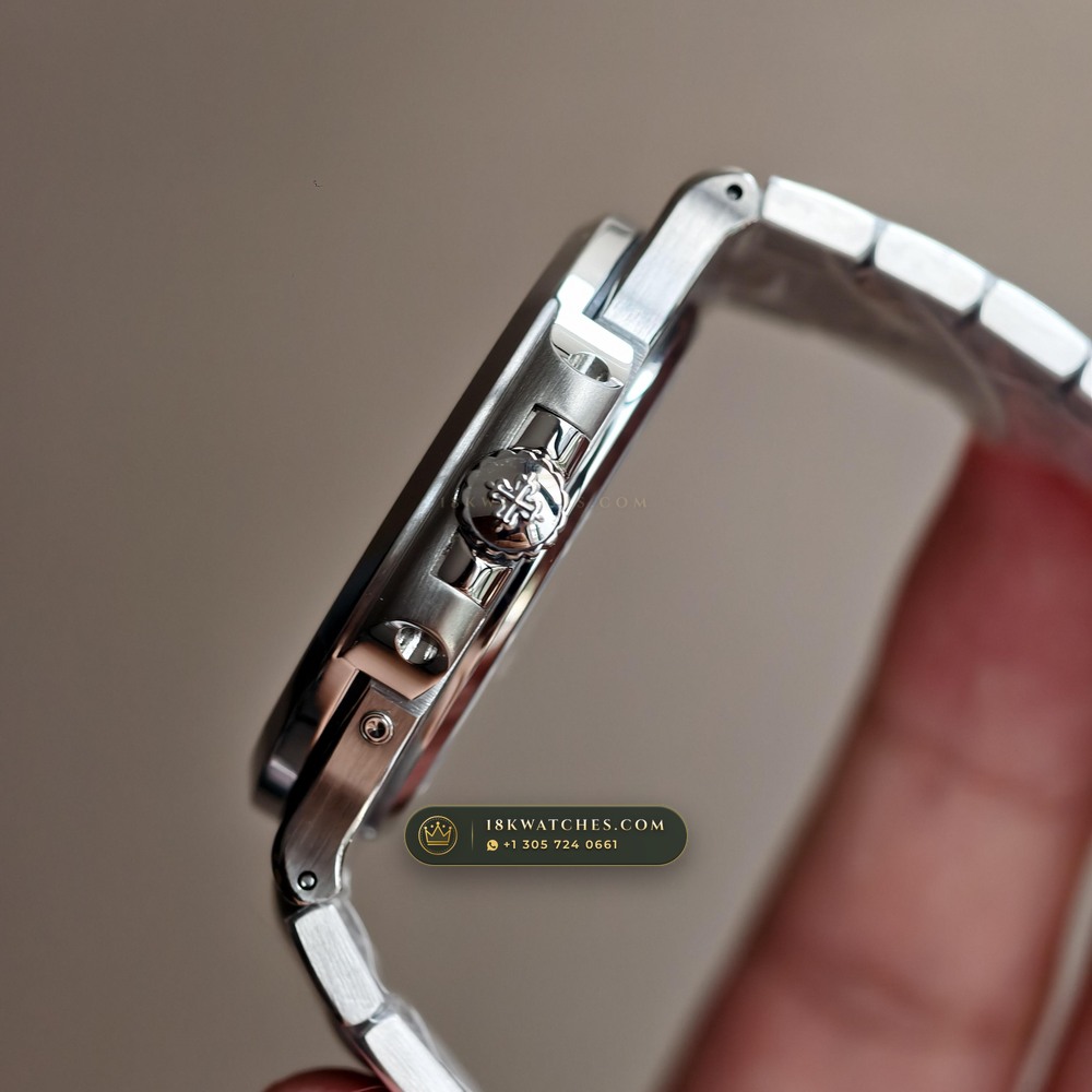 Patek Philippe Nautilus Moonphase & Power Reserve Ref. 5712/1A-001 — Studio Gallery Plate V in 904L Stainless Steel Custom Architecture (116.3g Verified Mass, Patek Philippe Cal. 240 PS IRM C LU - 22K Gold Micro-Rotor)