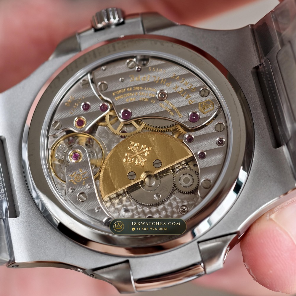 Patek Philippe Nautilus Moonphase & Power Reserve Ref. 5712/1A-001 — Studio Gallery Plate VII in 904L Stainless Steel Custom Architecture (116.3g Verified Mass, Patek Philippe Cal. 240 PS IRM C LU - 22K Gold Micro-Rotor)