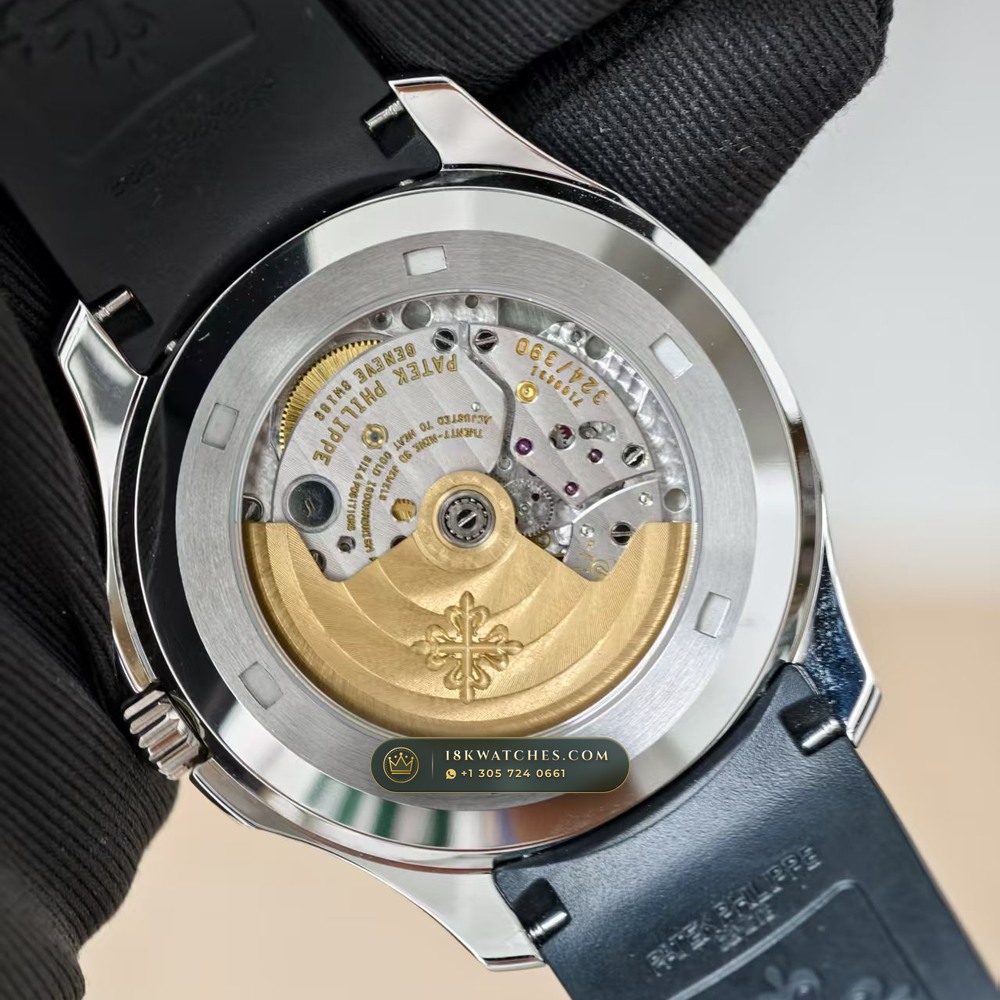 Patek Philippe Aquanaut Extra-Large Self-Winding Monte-Carlo Showroom Spec Ref. 5167A — Studio Gallery Plate V in 904L Stainless Steel Custom Architecture (79.2g Verified Mass, Patek Philippe Cal. 324 S C - 21K Gold Rotor)
