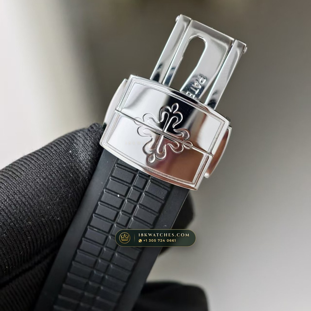 Patek Philippe Aquanaut Extra-Large Self-Winding Monte-Carlo Showroom Spec Ref. 5167A — Studio Gallery Plate VI in 904L Stainless Steel Custom Architecture (79.2g Verified Mass, Patek Philippe Cal. 324 S C - 21K Gold Rotor)