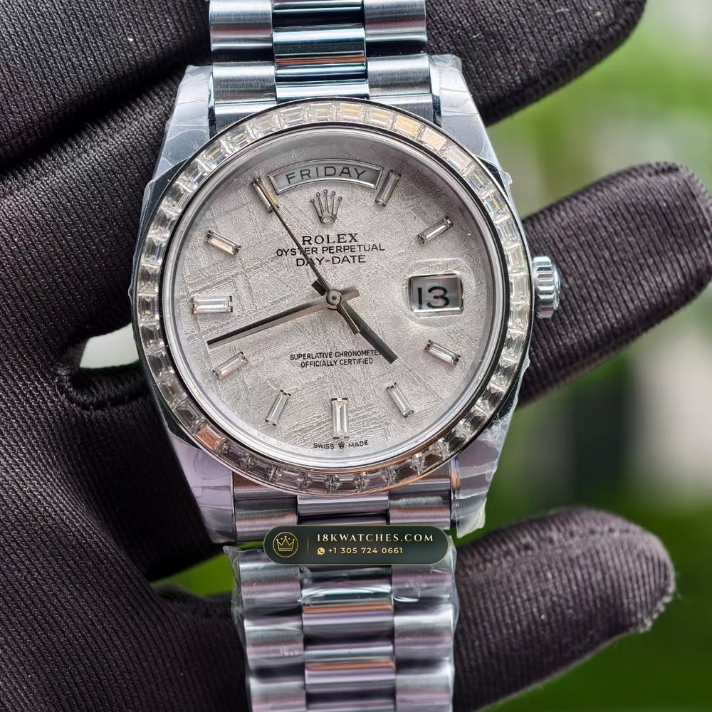 Rolex Day-Date 40 Gibeon Meteorite Dial 18K Everose Gold Ref. 228235