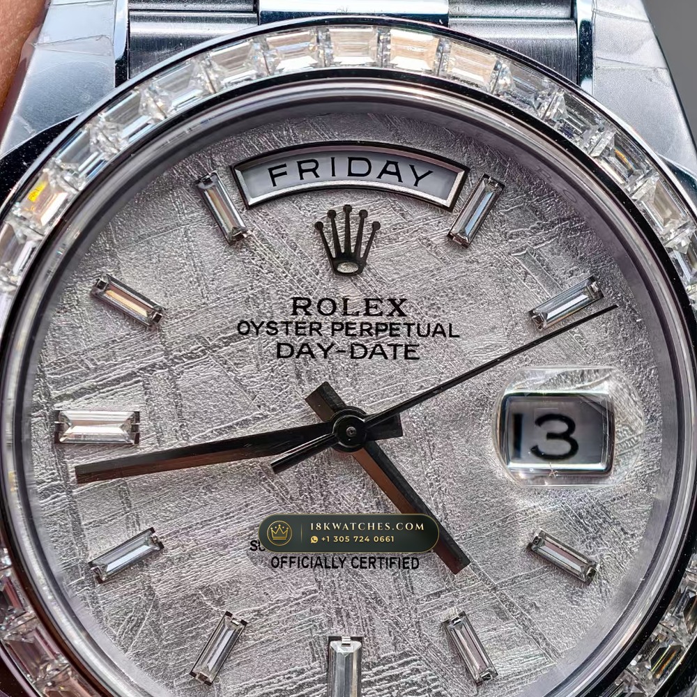 Rolex Day-Date 40 Gibeon Meteorite Dial 18K Everose Gold Ref. 228235 — Studio Gallery Plate VI in 18K Rose Gold Au750 (210.9g Verified Mass, Rolex Manufacture Cal. 3255 - 70h Power Reserve)