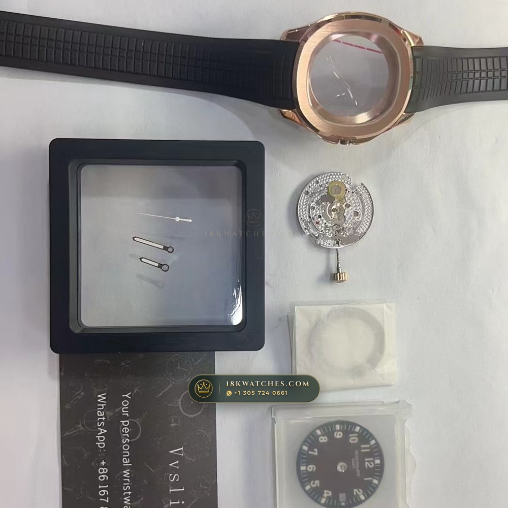 Patek Philippe Aquanaut Extra-Large Self-Winding 18K Rose Gold Monte-Carlo Showroom Spec Ref. 5167R — Studio Gallery Plate XII in 18K Rose Gold Au750 (108.1g Verified Mass, Patek Philippe Cal. 324 S C - 21K Gold Rotor)