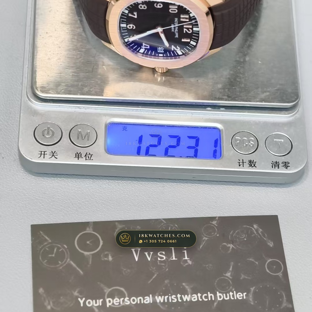 Patek Philippe Aquanaut Extra-Large Self-Winding 18K Rose Gold Monte-Carlo Showroom Spec Ref. 5167R — Studio Gallery Plate IX in 18K Rose Gold Au750 (108.1g Verified Mass, Patek Philippe Cal. 324 S C - 21K Gold Rotor)
