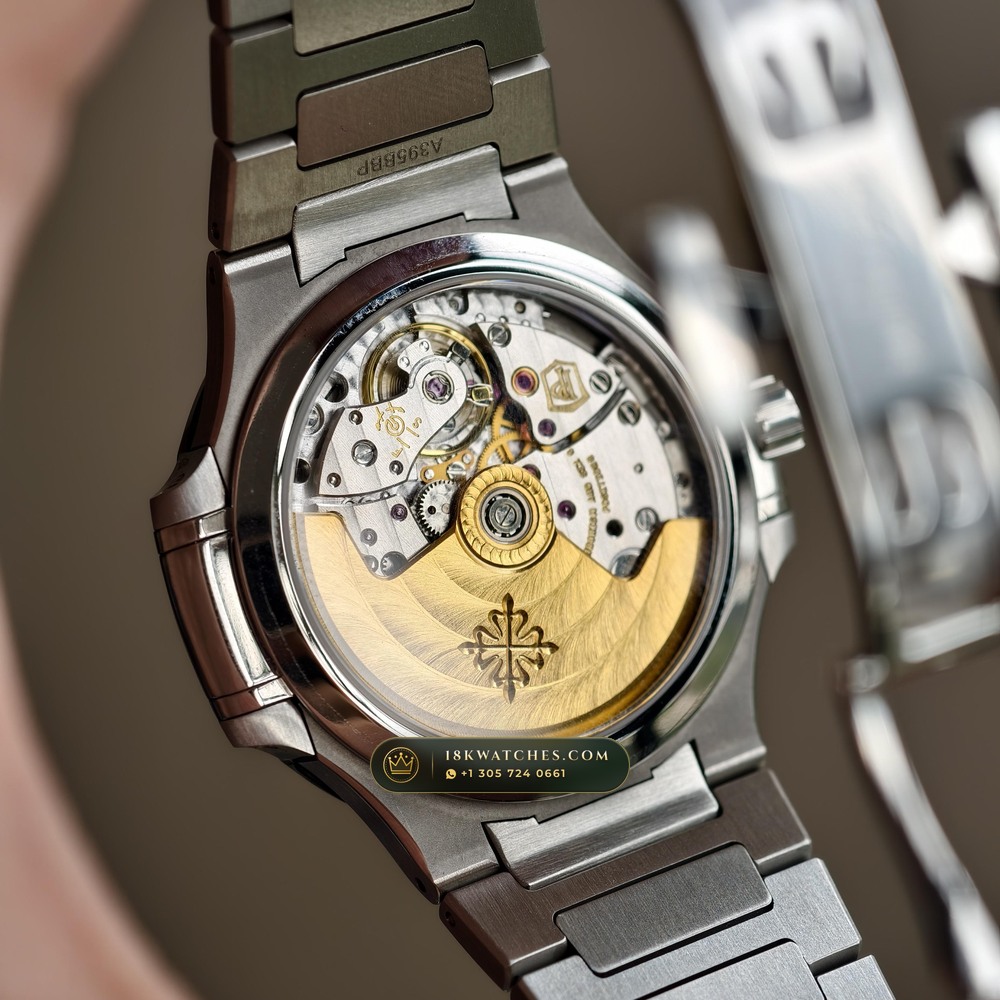 Patek Philippe Nautilus Ladies Automatic Diamond-Set Bezel Ref. 7118/1200A-011 — Studio Gallery Plate VI in 904L Stainless Steel Custom Architecture (96.4g Verified Mass, Patek Philippe Cal. 324 S C - 21K Gold Rotor)