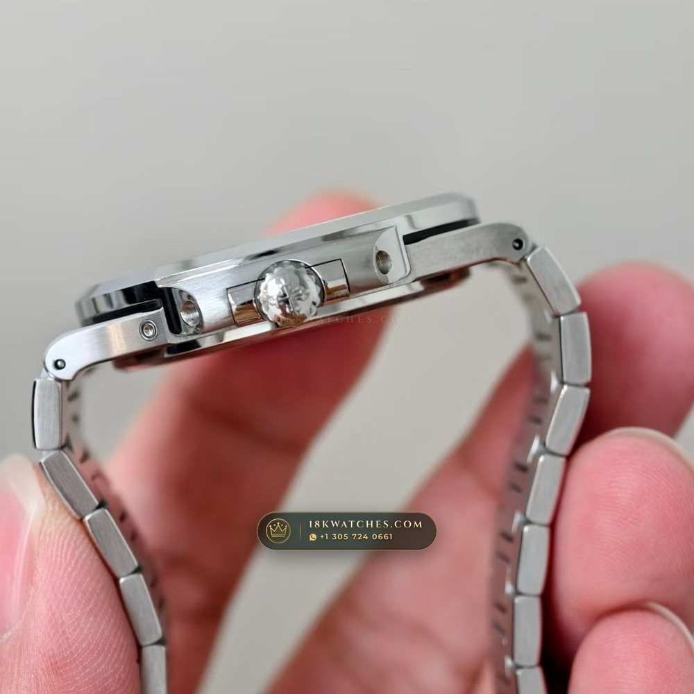 Patek Philippe Nautilus Moonphase & Power Reserve Chronometer Regulated Spec Ref. 5712A — Studio Gallery Plate V in 904L Stainless Steel Custom Architecture (116.8g Verified Mass, Patek Philippe Cal. 240 PS IRM C LU - 22K Gold Micro-Rotor)