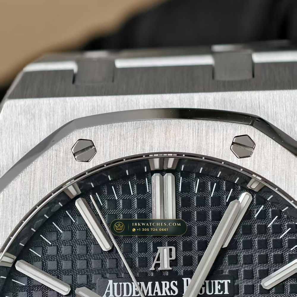 Audemars Piguet Royal Oak Selfwinding 41mm Authentic OEM Dial Deep Crystal Optics Ref. 15400ST — Studio Gallery Plate VI in 904L Stainless Steel Custom Architecture (166.8g Verified Mass, Audemars Piguet Cal. 3120 - 22K Gold Rotor)