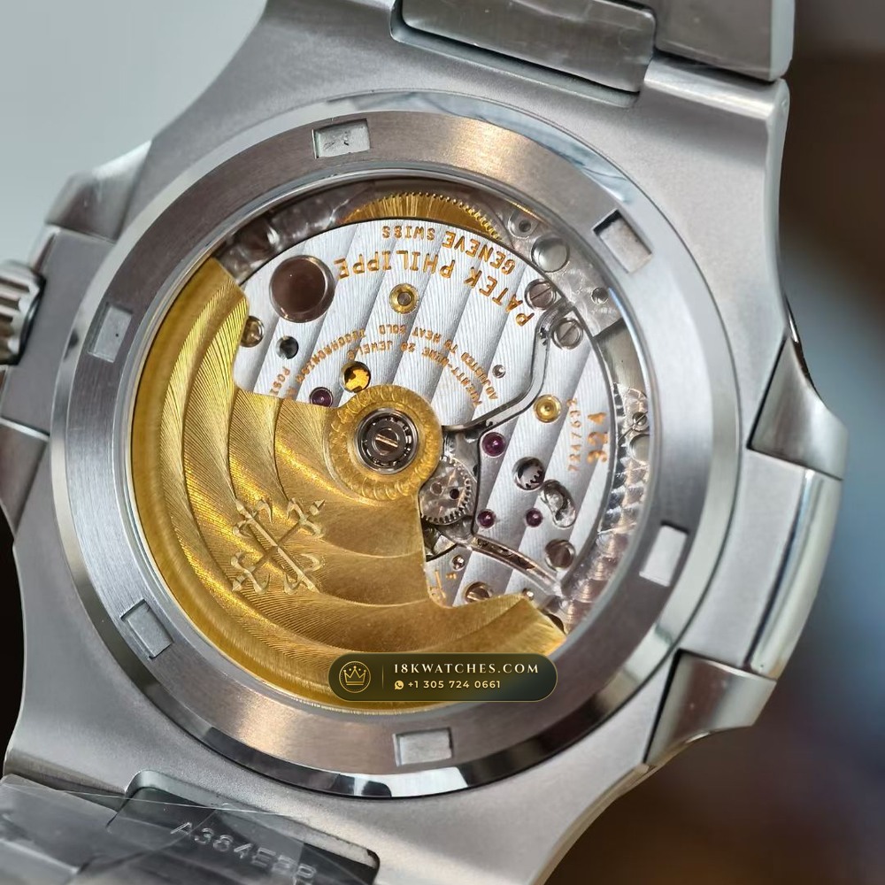 Patek Philippe Nautilus Self-Winding Monte-Carlo Showroom Spec Ref. 5711A — Studio Gallery Plate VII in 904L Stainless Steel Custom Architecture (115.0g Verified Mass, Patek Philippe Cal. 26-330 S C / Cal. 324 S C - 21K Gold Rotor)