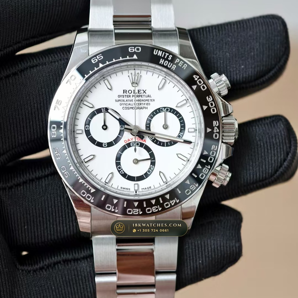 Rolex Cosmograph Daytona High-Contrast White & Black Panda Chronograph Dial Ref. 126500