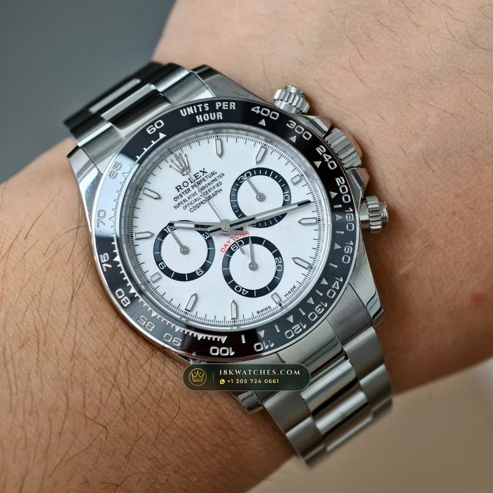 Rolex Cosmograph Daytona High-Contrast White & Black Panda Chronograph Dial Ref. 126500 — Studio Gallery Plate VII in 904L Stainless Steel Custom Architecture (143.8g Verified Mass, Rolex Manufacture Cal. 4131 - 72h Power Reserve)