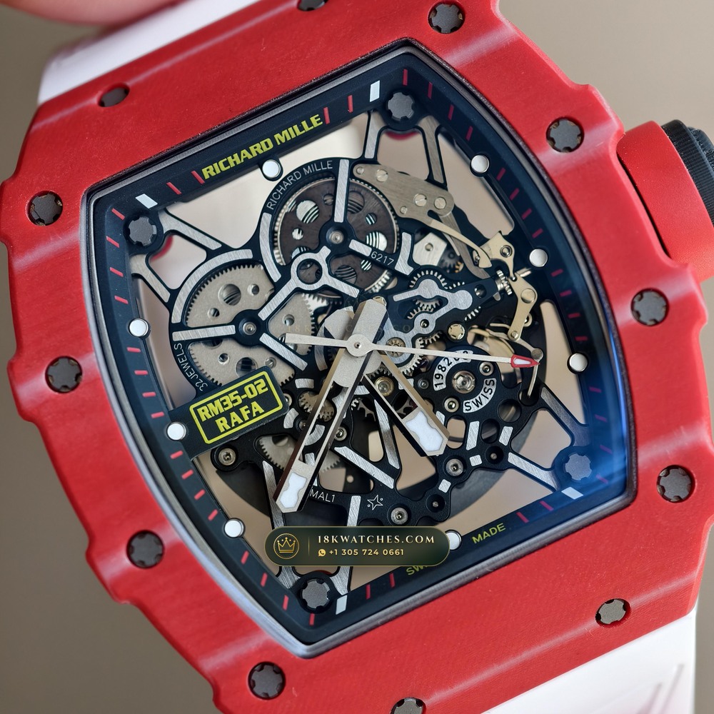 Richard Mille RM 35-02 Rafael Nadal Automatic Crimson Quartz TPT — Studio Gallery Plate IV in Carbon TPT & Grade 5 Titanium (50.2g Verified Mass, Richard Mille Cal. RMAL1 Variable-Geometry Rotor)