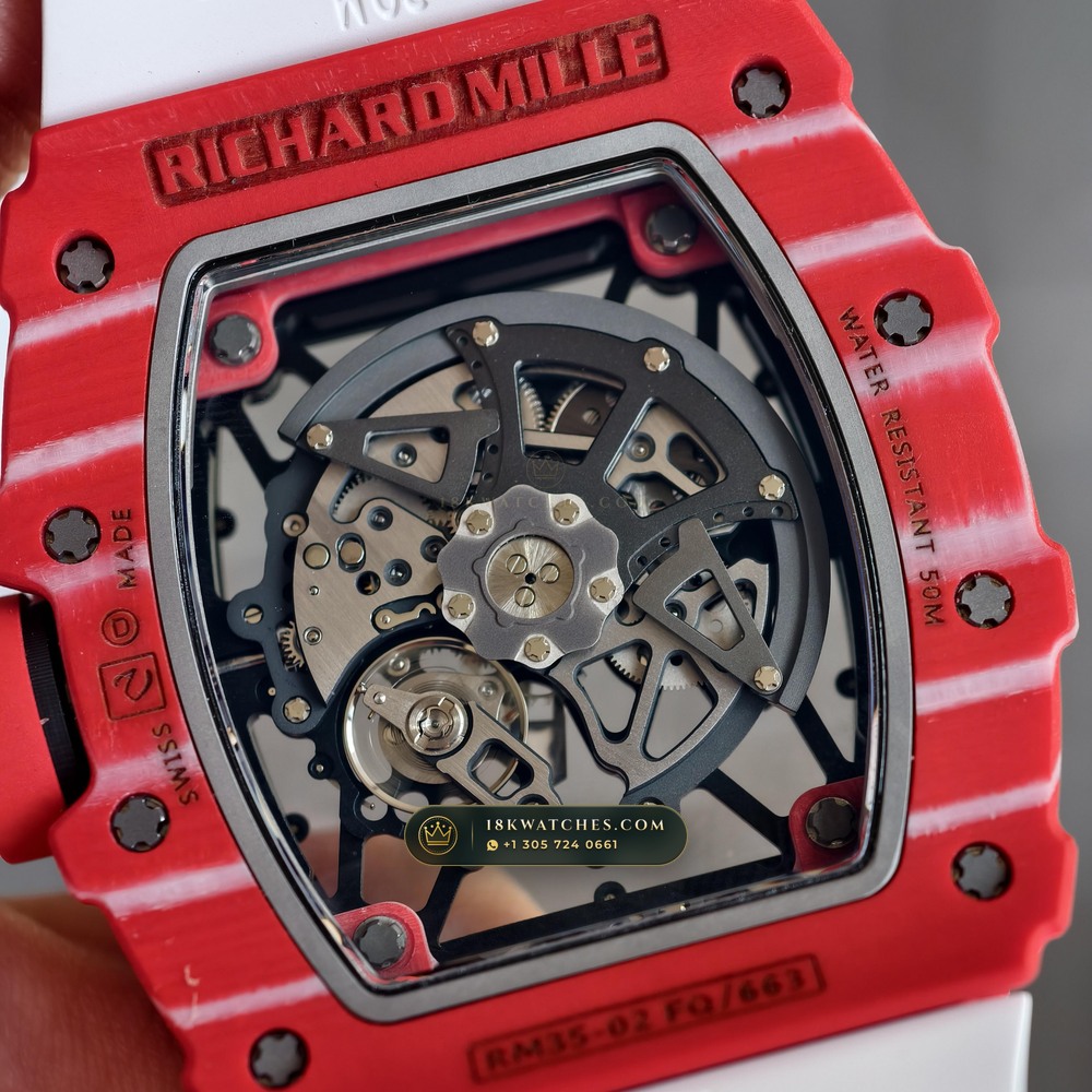 Richard Mille RM 35-02 Rafael Nadal Automatic Crimson Quartz TPT — Studio Gallery Plate VIII in Carbon TPT & Grade 5 Titanium (50.2g Verified Mass, Richard Mille Cal. RMAL1 Variable-Geometry Rotor)